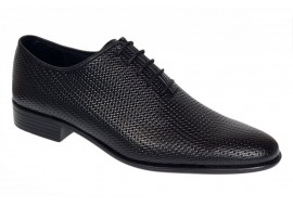 Pantofi barbati eleganti din piele naturala de culoare neagra Ravello GKR200MTR